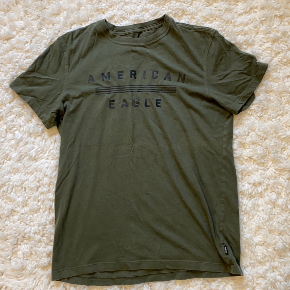 Olive green men’s small American Eagle tee